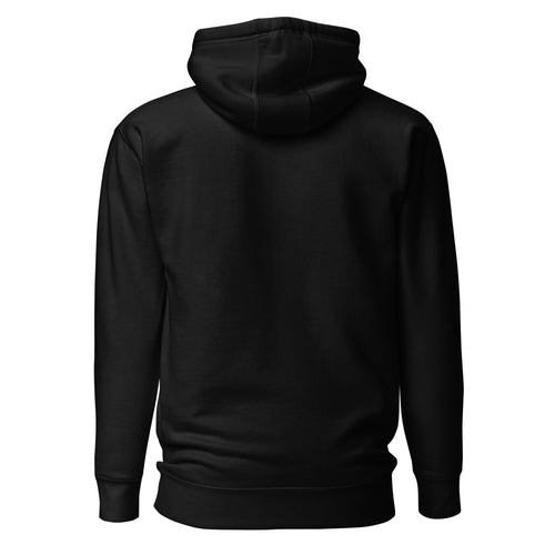 Black Essential 90 hoodie worn from the front | colour:black