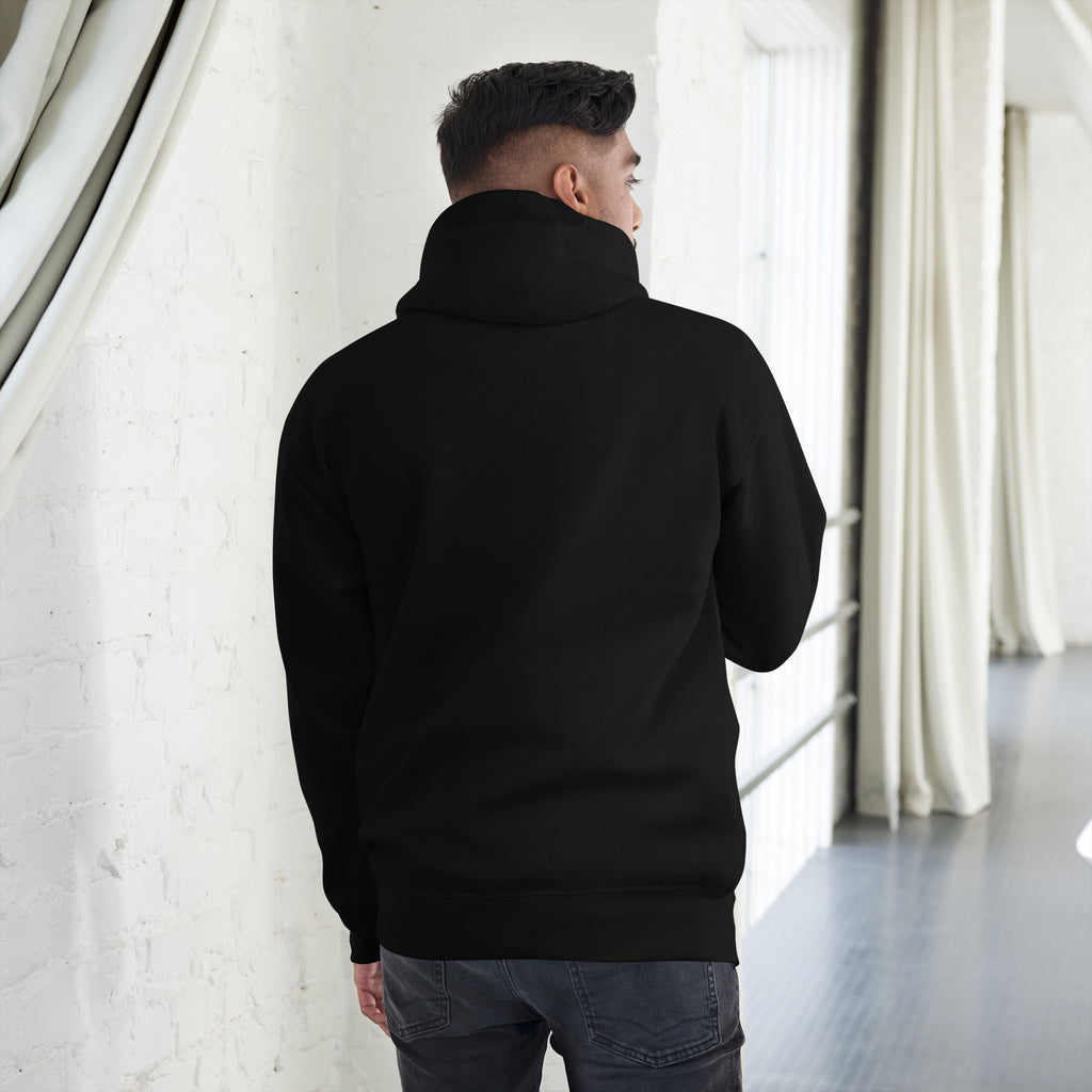 lack Essential 90 hoodie, rear view | colour:black