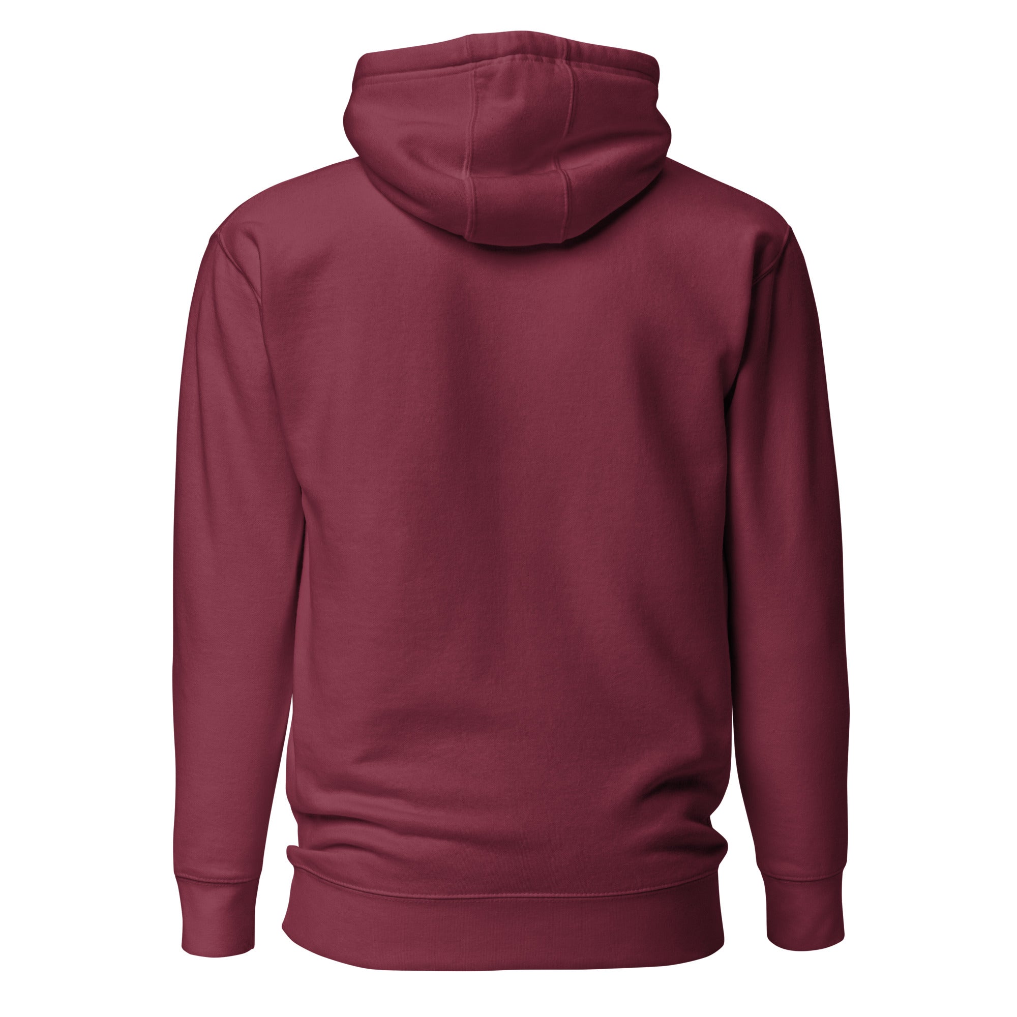 Maroon Essential 90 hoodie, back product view | colour:maroon