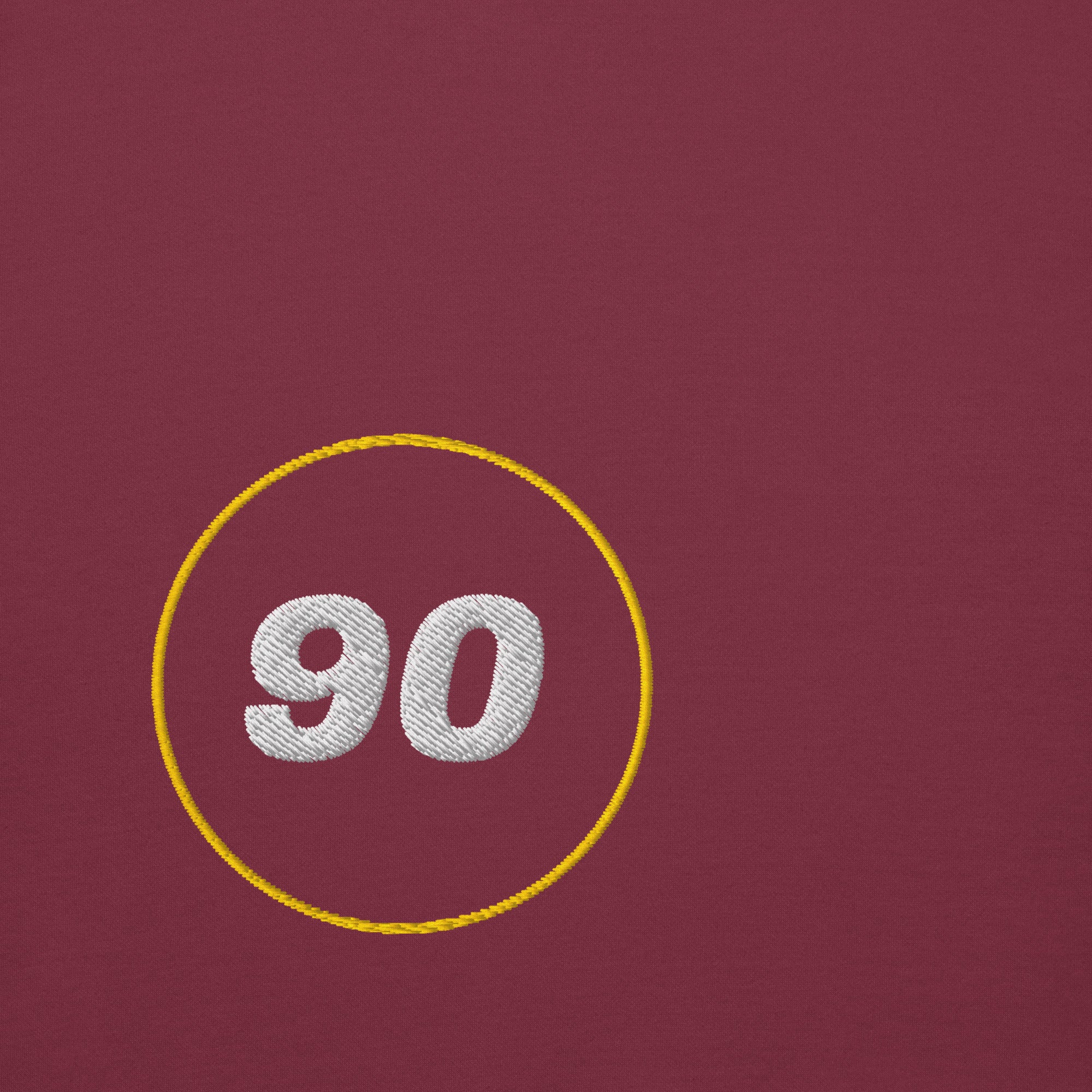 Embroidered close up Essential 90 hoodie | colour:maroon